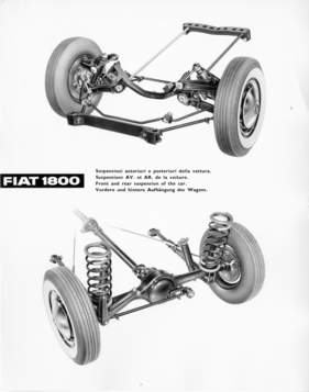 Fiat 1800 (1959) - Vordere und hintere Aufhängung