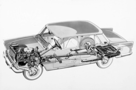 Fiat 1800 B (1962) - Durchsichtszeichnung Fiat 1800 B (1962) - Durchsichtszeichnung