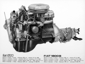 Fiat 1800 B (1962) - Motor bauähnlich mit dem Fiat 2300, aber mit weniger Hubraum und Leistung