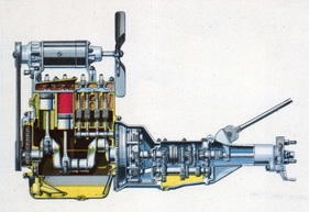 Fiat 500 (1947) - der Motor, wie er bis 1948 in den 500 A eingebaut wurde