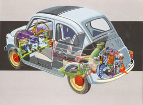 Fiat 500 (1959) - die Technik sichtbar gemacht