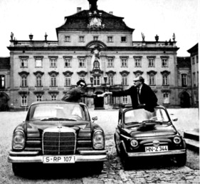 Fiat 500 (1965) - Wette Fiat gegen Mercedes-Benz 300 SE - wer schafft eine Stadtdurchquerung schneller?