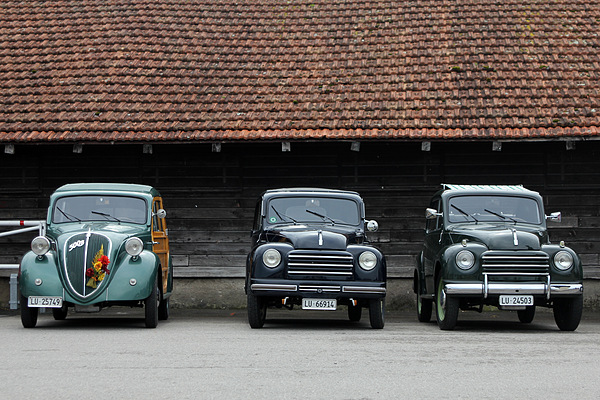 Fiat 500 A/B sind genauso eingetroffen, wie die späteren Modelle 500 C ...