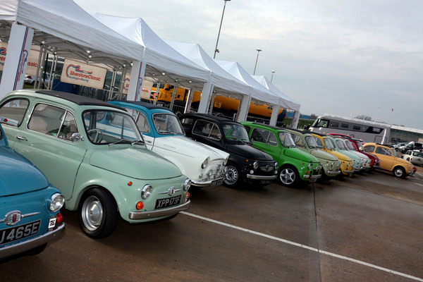 Fiat 500 Aufgebot - Silverstone Classic 2017