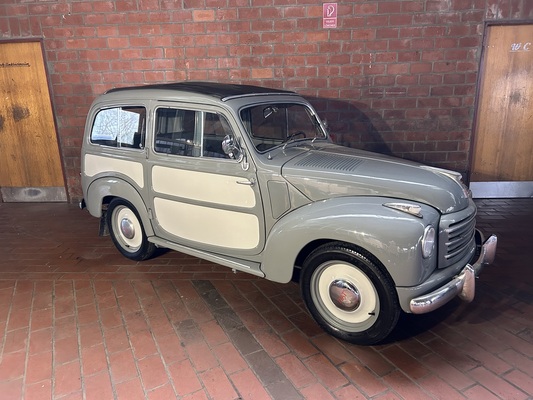 Bild: Fiat 500C Giardiniera Belvedere (1952) - HU 11/2020, 5066 km auf dem Tacho - an der Oldtimer-Versteigerung von Hörmann Verwertungen am 13. Dezember 2024