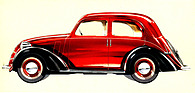 Fiat 508 C / 1100 Balilla (1937) - side view in a sales brochure