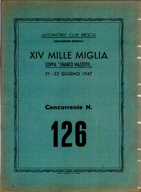 Fiat 508 C 1100 CarGem (1937) - starting number Mille Miglia 1947