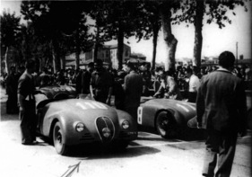 Fiat 508 C 1100 CarGem (1937) - at an Italian racing event, probably in the 1940s