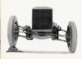 Fiat 508 C (1937) - the independent front suspension impressively staged