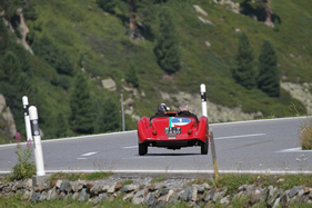 Fiat 508 S Siata Sport (Balilla) (1993) - bei der Überquerung des Flüelapasses an der Passione Engadina 2019 Fiat 508 S Siata Sport (Balilla) (1993) - bei der Überquerung des Flüelapasses an der Passione Engadina 2019