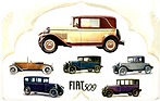 Fiat 509 (1931) - Angebotspalette der verschiedenen Varianten im damaligen Verkaufsprospekt