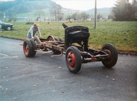 Fiat 521 Feuerwehrauto (1928) - das Fahrgestell vor der Restaurierung in den Achtzigerjahren