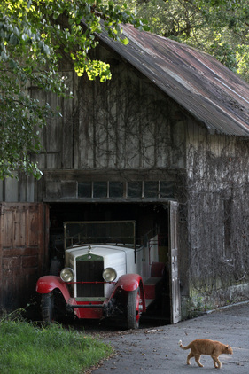Fiat 521 Feuerwehrauto (1928) - idyllisches Bild Fiat 521 Feuerwehrauto (1928) - idyllisches Bild