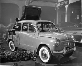 Fiat 600 (1956) - nun auch mit Faltdach - Genfer Autosalon 1956
