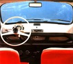 Fiat 600 D (1966) - Blick ins Interieur mit einfach gehaltenem Cockpit