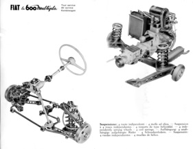 Fiat 600 Multipla (1956) - Vorder- und Hinterachse im Detail