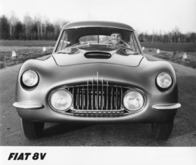 Fiat 8 V (1952) - Vorderansicht eines frühen Otto Vu, 190 kmh gaben die Fiat-Verantwortlichen dem aerodynamischen Coupé