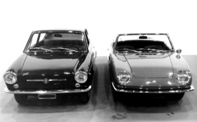 Fiat 850 Coupé (1965) - Werks-Coupé Seite an Seite mit dem 850 Spider von Bertone (1965)