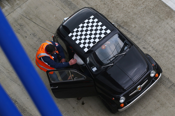 Fiat-Abart 595 in der Boxengasse - Silverstone Classic 2017