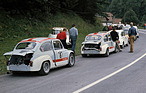 Image: Fiat Abarth 1000 TCR (1970) - at the start of the mountain race on the Gurnigel in 1970
