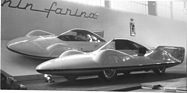 Bild: Fiat-Abarth 750 Pininfarina (1957) - Rekordwagen, präsentiert auf einer kleinen Monza-Bahn - Genfer Autosalon 1957