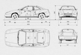 Fiat Coupé (1993) - Abmessungen