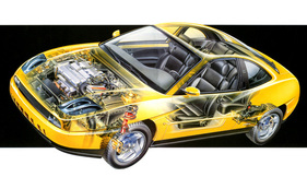 Fiat Coupé 2.0 16V (1994) - Durchsichtszeichnung