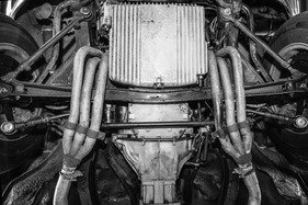 Fiat Dino 2400 Coupé (1972) - Auspuff-Führung vor der Restaurierung