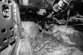 Fiat Dino 2400 Coupé (1972) - Blick in den Fussraum