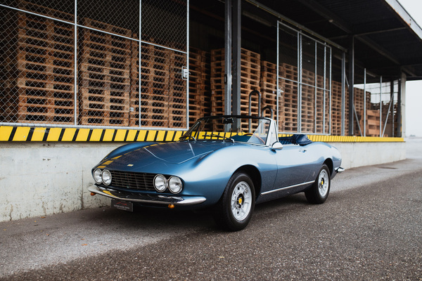 Bild: Fiat Dino Spider 2.0 (1968) - als Lot 134 an der "Gstaad Classic Car Auction" der Oldtimer Galerie Toffen am 29 Dezember 2023