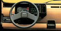 Fiat Panda 45 (1981) - das unkonventionelle Cockpit des Panda (Quelle: Archiv) Fiat Panda 45 (1981) - das unkonventionelle Cockpit des Panda (Quelle: Archiv)