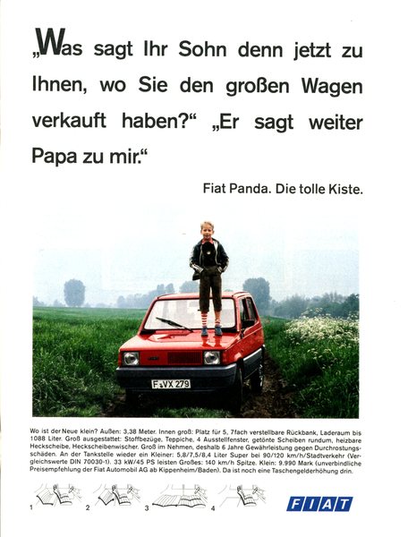 Fiat Panda 45 (1982) - Werbung für den Panda in Deutschland im Jahre 1982
