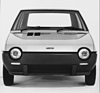 Fiat Ritmo (1978) - ein Design-Prototyp von ca. 1976, es fehlen noch Lüftungsöffnungen