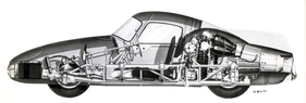 Fiat Turbina (1954) - Schnittbild Seitenansicht