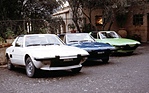 Fiat X 1/9 (1972) – Drei Pressewagen vor dem Hotel Igeia in Palermo
