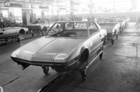 Fiat X 1/9 (1972) – Karosseriemontage bei Bertone in Grugliasco