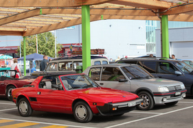 Fiat X 1/9 - mit den amerikanischen Stossfängern - am 2. TCS Youngtimer und Classictreffen in Pratteln im Jahr 2016