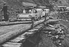 Fiat vs. VW vs. DKW im hobby Super-Test - Auch Baustellen müssen passiert werden. Fotografiert im Vorarlberg.