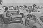 Fiat vs. VW vs. DKW im hobby Super-Test - Kurze Spritztour zu einem Badebesuch nach dem Touristenparadies Jesolo an der Adria.