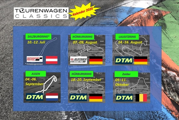 Image: Final calendar of the 2020 Touring Car Classics