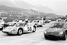 Fly & Drive - Posche 904 GTS und Fiat-Abarth in der Startaufstellung zum GT-Rennen Innsbruck 1964