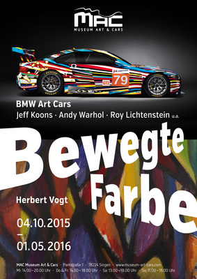 Image: Flyer of the MAC Museum Art & Cars - Moving Colors