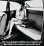 Ford Capri (1969) - Werbung in England - zu geräumig für einen 2+2