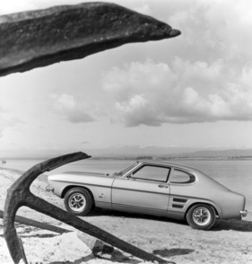 Ford Capri (1969) - hübsche Werbeaufnahme der ersten Stunde am Strand