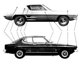 Ford Capri (1969) - im Vergleich zum englischen Prototypen GBX