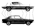 Ford Capri (1969) - im Vergleich zum englischen Prototypen GBX