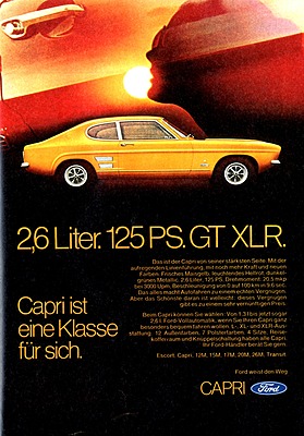 Ford Capri (1970) - Zeitschriftenwerbung