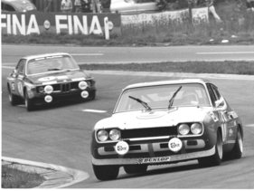 Ford Capri (1972) - Hans Heyer auf dem Werks-Capri