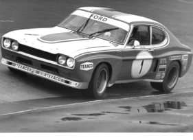 Ford Capri (1973) - Hans Heyer auf dem Werks-Capri