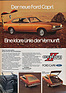 Ford Capri (1974) - Werbung - eine klare Linie der Vernunft
